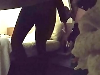 blonde tranny and her sexy girlfriend fucked by a stud