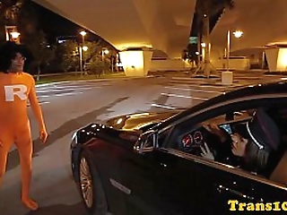 latina uniformed shemale buttfucked