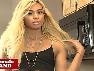 black  tgirl beauty strips and jerksoff