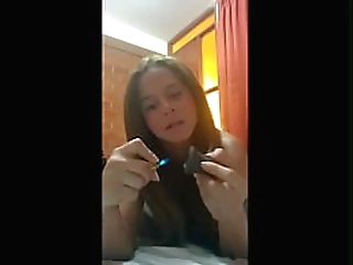 thick cock shemale cassia stroking her shaft by the jacuzzi