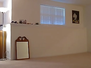 tanned blonde crossdresser in cheeky short shorts