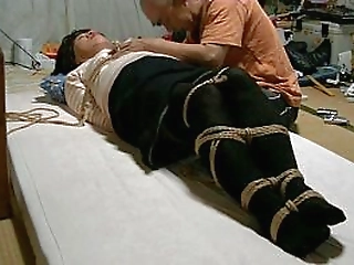 jyosoukofujiko hung with rope and by wax and whip