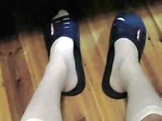 chinese crossdressing cute pretty socks shoes masturbation 4