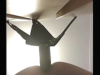 fucking myself with a strap on