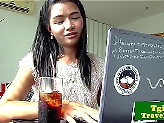 ts poopae plays with her cock