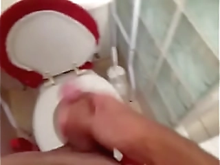 brunette shemale noriko jacks off hard cock