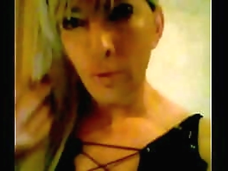 big tits shemale does solo masturbation on webcam