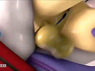 sexy sci-fi female android shemale seducing a kinky black girl in a spaceship