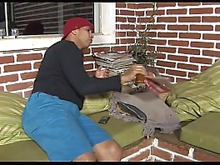 blonde tranny in one on one session