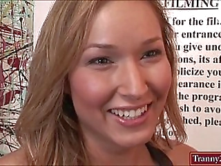 tranny khloe hart gives a blowjob and ass banged by big cock