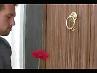 brunette ts michelle teasing and getting hammered by big dick guy