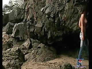 fierce faina strips and stroking her cock on her couch