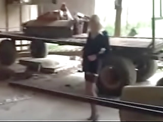 sexy blonde shemale fucks a black-haired girl with small, perky tits