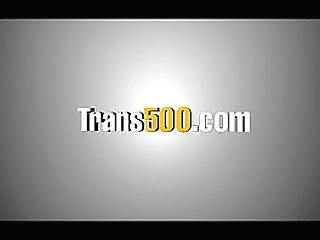 latina tranny stokes huge cock in her ripped pantyhose