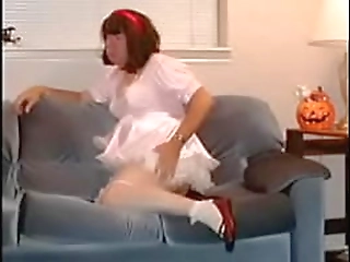 gorgeous busty big latina shemale seducing with sensual sucking of dick