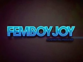 asian femboy sissy strokes her hard lady dick