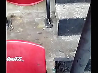 horny amateur tranny cum on the mirror