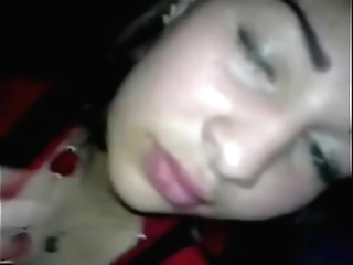 beautiful petite ladyboy jerking off her hard cock for the camera