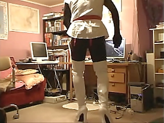 Holy Fucking Shit! Pretty Shemale Stroking a Massive Dick!!