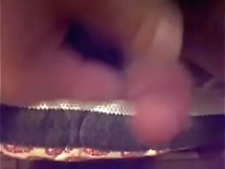 close up uncut dick flops around