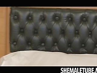 big tit shemale strips and strokes on webcam